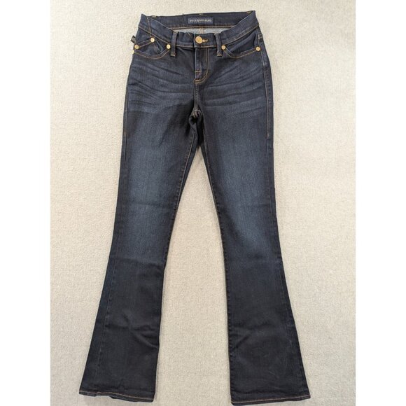 Rock Republic Jeans Womens Size 4 Blue Kendra Curvy Bootcut Whiskers Dark Wash - Picture 1 of 16